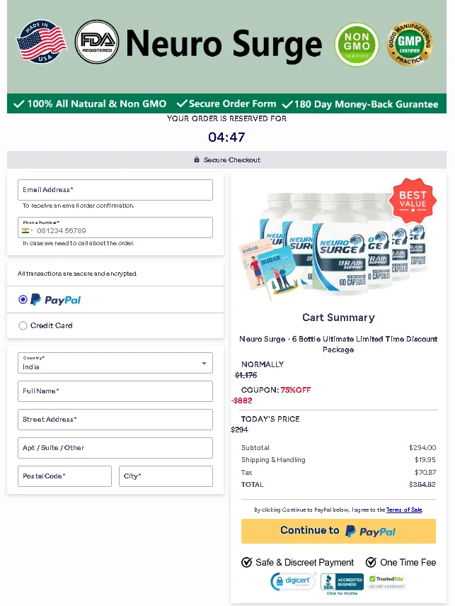 “Buy NeuroSerge online – official website checkout page”